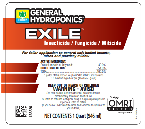 General Hydroponics - Exile Insecticida/Fungicida/Miticida México