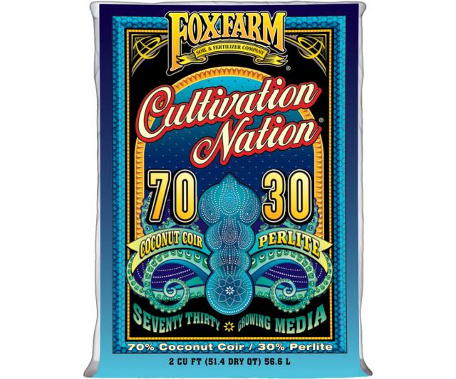 Foxfarm Cultivation Nation 70/30 Coco & Perlita 2 Pies Cubicos (56.6 litros) Envío Gratis