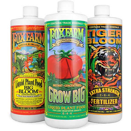 FoxFarm - Big Bloom, Grow Big, Tiger Bloom - Nutrient Trio, 3 qts