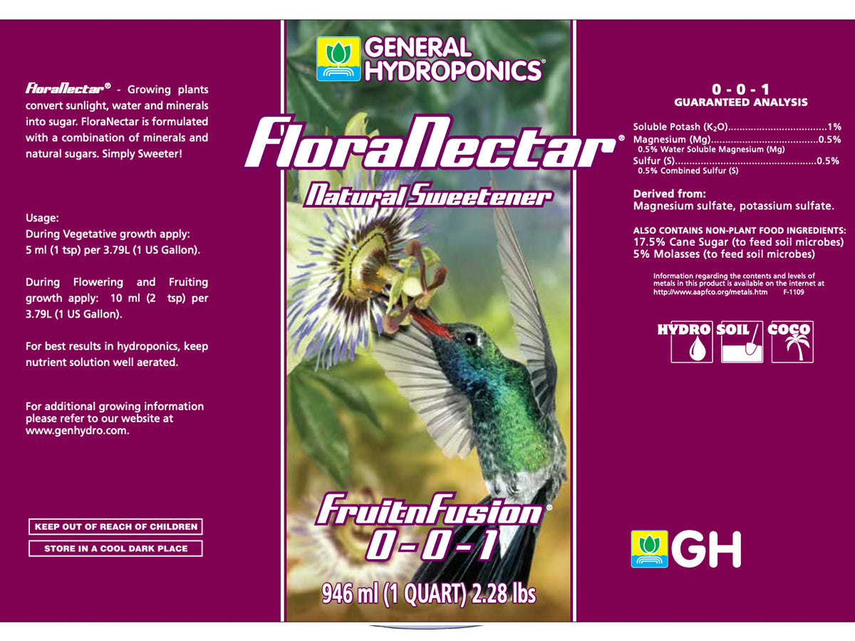 General Hydroponics - FloraNectar FruitnFusion México